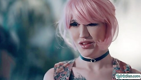 Busty anal shemale with a nice pair of tits gets fucked