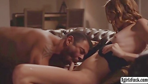 Blonde with a sexy body takes on her stepdad in a hot scene