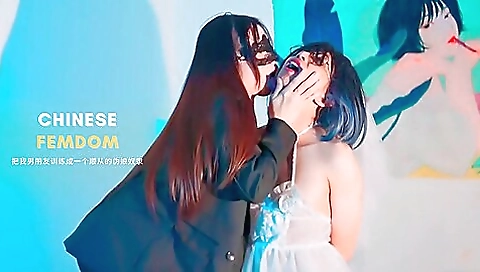 Chinese bitch in a sexy outfit gets her ass fucked