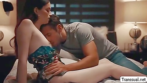 Big tits brunette with massive boobs fucking a guy in her ass