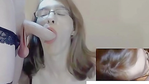 Amateur transsexual blowjob from a deepthroat clip
